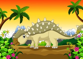 Ankylosaurus Dinosaur cartoon for your design