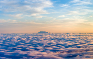 Eye level with Mt Saint Helens' crater