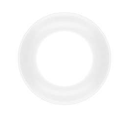 3D Rendering White plate on white background