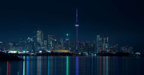 Fototapeta na wymiar Toronto Night Skyline