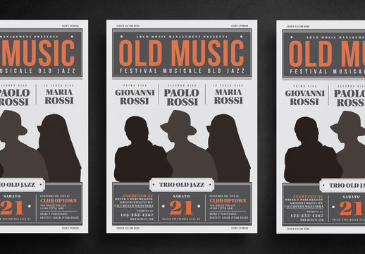 Volantino Old Retro Music