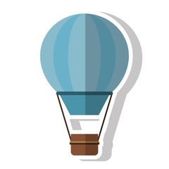 Obraz premium Hot air balloon icon. transportation vehicle travel and trip theme. Isolated and colorful design. Vector illustration