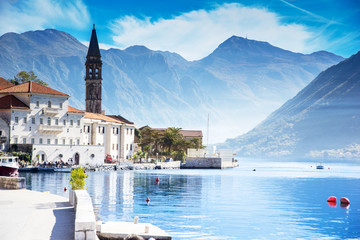 A quiet, small town of Perast in Montenegro.