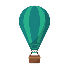 Hot air balloon icon. transportation vehicle travel and trip theme. Isolated and colorful design. Vector illustration