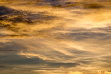Sunset sky and cloud evening background.