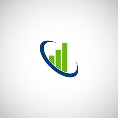 Economy finance chart bar business productivity logo