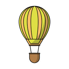 Hot air balloon icon. transportation vehicle travel and trip theme. Isolated and colorful design. Vector illustration