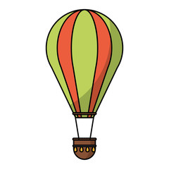 Fototapeta premium Hot air balloon icon. transportation vehicle travel and trip theme. Isolated and colorful design. Vector illustration
