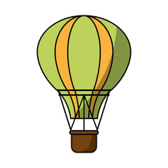 Hot air balloon icon. transportation vehicle travel and trip theme. Isolated and colorful design. Vector illustration