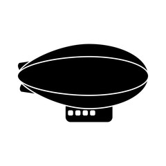 Zeppelin icon. transportation vehicle travel and trip theme. Isolated design. Vector illustration