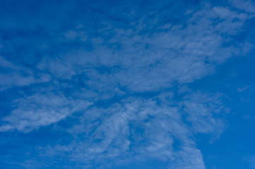 white clouds in the blue sky