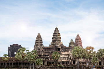 Naklejka premium Famous View Point of Angkor Wat Temple, Cambodia