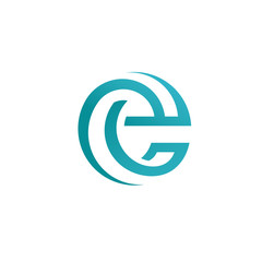 best letter E concept business logo design template, letter E circle style logo concept
