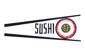 Naklejki  Szablon wektor logo żywności sushi bar