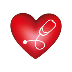 Fototapeta premium heart shape health care emblem icon image vector illustration design 