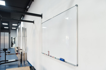 Whiteboard Modern Gym Interior With Equipment