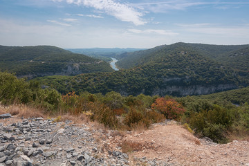 The Gorges de Ardeche is made up of a series of gorges in the river Ardeche.