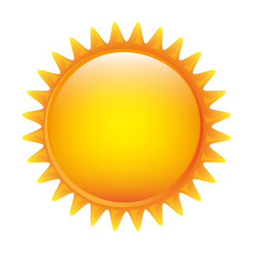 glossy sun representation icon image vector illustration design 
