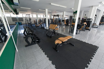 Exercise Machines In A Modern Gym