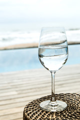 A glass of water