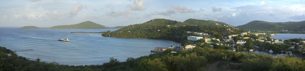Fototapeta na wymiar Isla Culebra panoramic scenic view