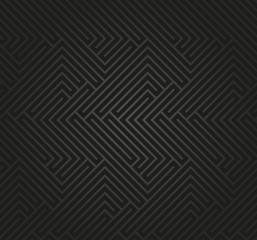 Seamless geometric dark pattern by stripes. Modern background with repeating lines. Seamless geometric background