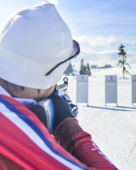 Stehendschütze beim Biathlon