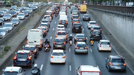 Time Lapse Zoom of Traffic on the Champs Elysees- Paris France