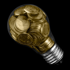 Light Bulb with Coins