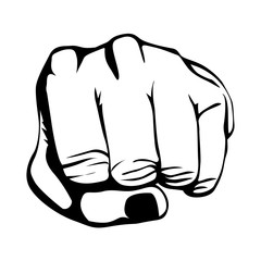 clenched fist hand gesture icon image vector illustration 