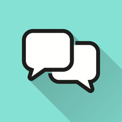 Naklejka premium Communication bubble - vector icon.