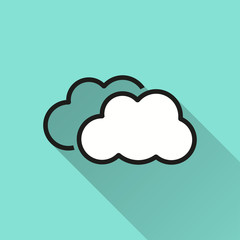 Clouds sky - vector icon.