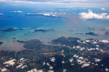 View from airplane window