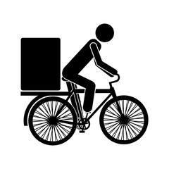 package delivery worker icon image vector illustration 