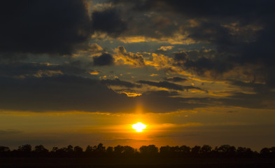 A beautiful evening sunset.