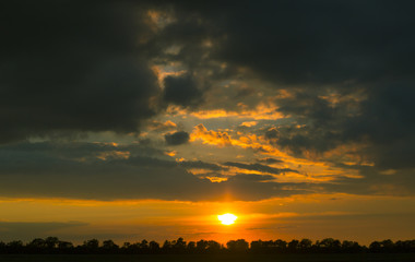 A beautiful evening sunset.