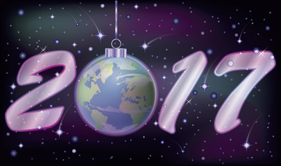 Fototapeta premium Happy new 2017 year banner, vector illustration