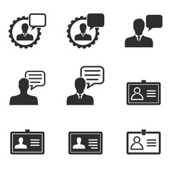 Management consulting icon set.