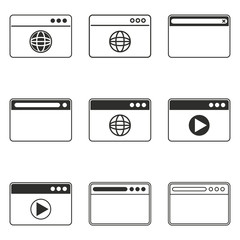 Browser icon set.