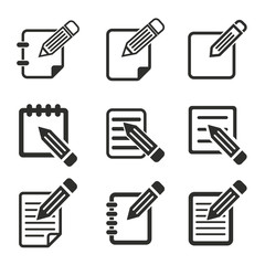 Registration icon set.