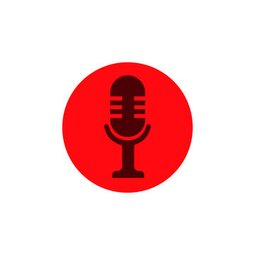 Record, microphone icon vector