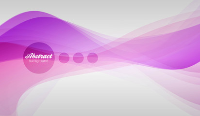 Abstract vector background, transparent waved lines for brochure