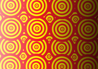 Абстрактный азиатский фон желто-красный кругов