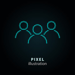 People - pixel illustration.