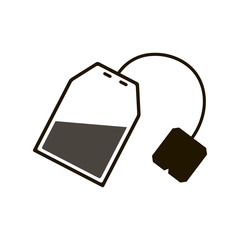 Tea bag icon vector