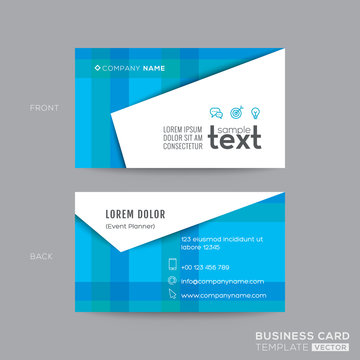 Blue modern business card design
