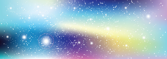 Universe with stars. Matrix of glowing stars. Space background.