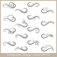 Hand drawn calligraphic elementsHand drawn calligraphic Hand drawn calligraphic vector elements.
