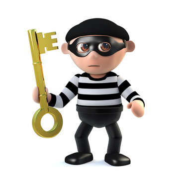 3d Burglar holds the key