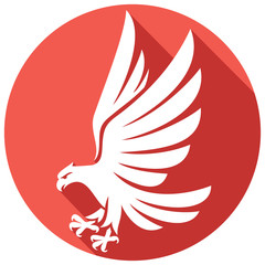 Fototapeta premium flying eagle flat icon